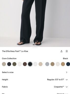 Aritzia Wide-Leg Effortless Pant – Black